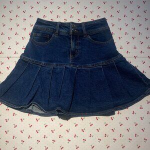 Wild Fable pleated denim mini skirt